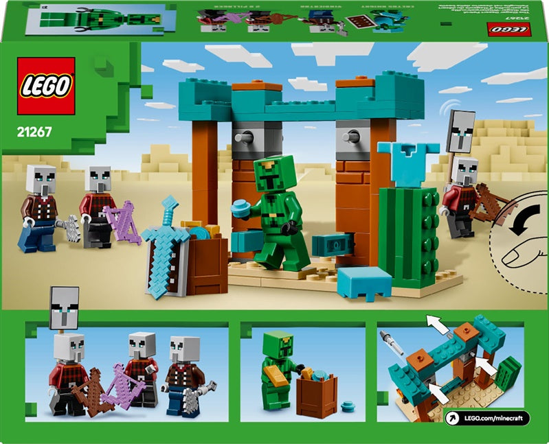 LEGO® Minecraft Patrol pustyni Illagerów 21267, 105 elementów