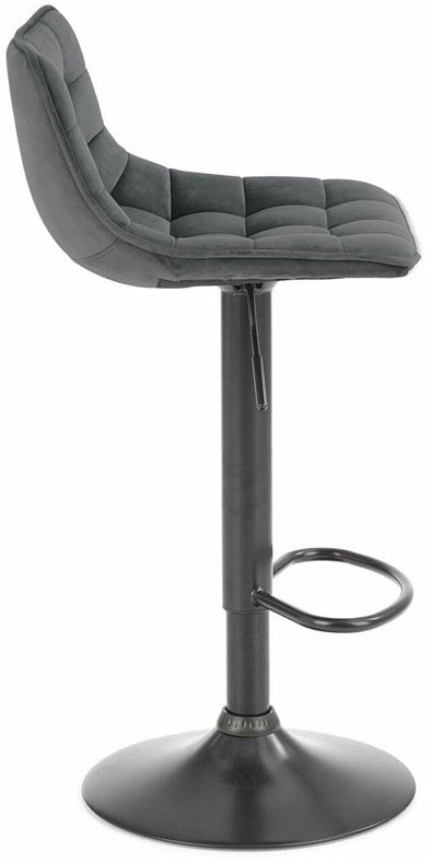 BAR CHAIR H-95 BLACK/GREY 44X43X84-106