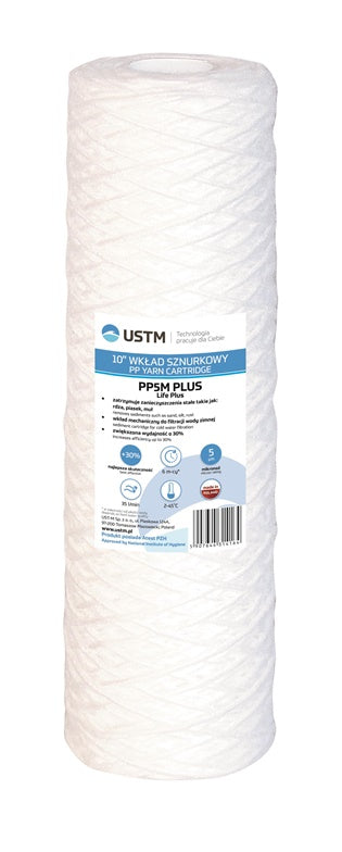 Mechaninė siūlinė filtro kasetė USTM PP5M PLUS, 5 mkm