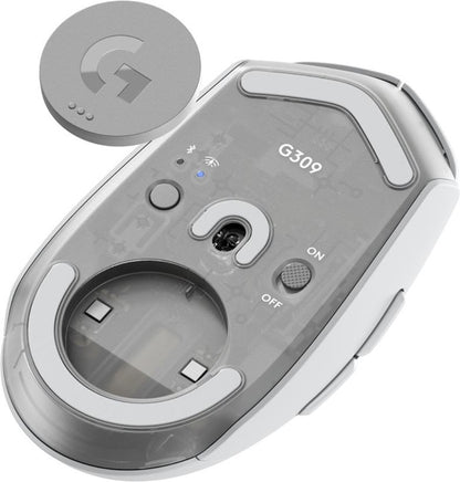Mysz bezprzewodowa Logitech G309 LIGHTSPEED, biała