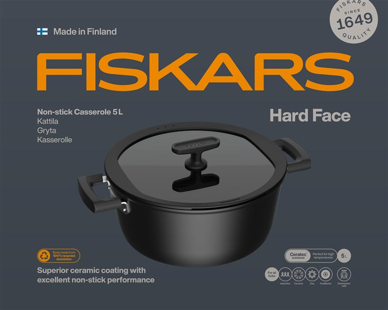 Garnek Fiskars Hard Face 1075527, 5 l