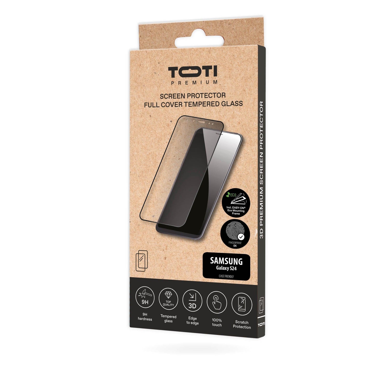 Telefono apsauginis stiklas Toti Galaxy S24/S25, 9H