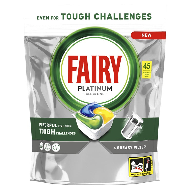 KAPSULĖS INDA FAIRY PLATINUM LEMON 45VNT