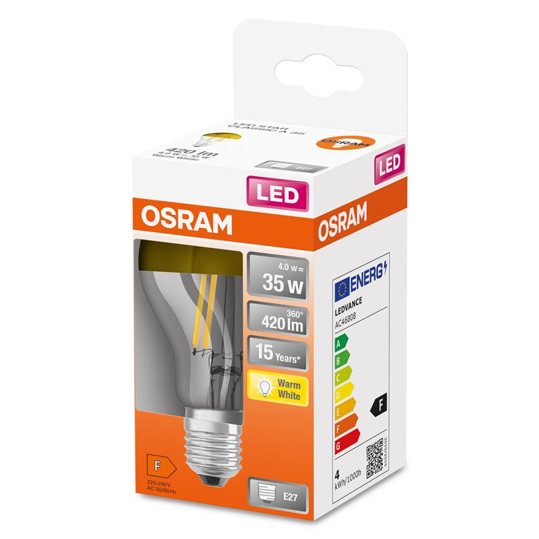 Żarówka LED Osram, A60, E27, 4W, 420LM, 2700K, złota