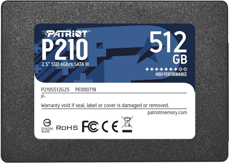 Dysk SSD Patriot Memory P210, 2.5", 512 GB