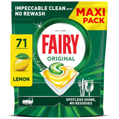 Kapsułki do zmywarki Fairy All in One Lemon, 71 szt.