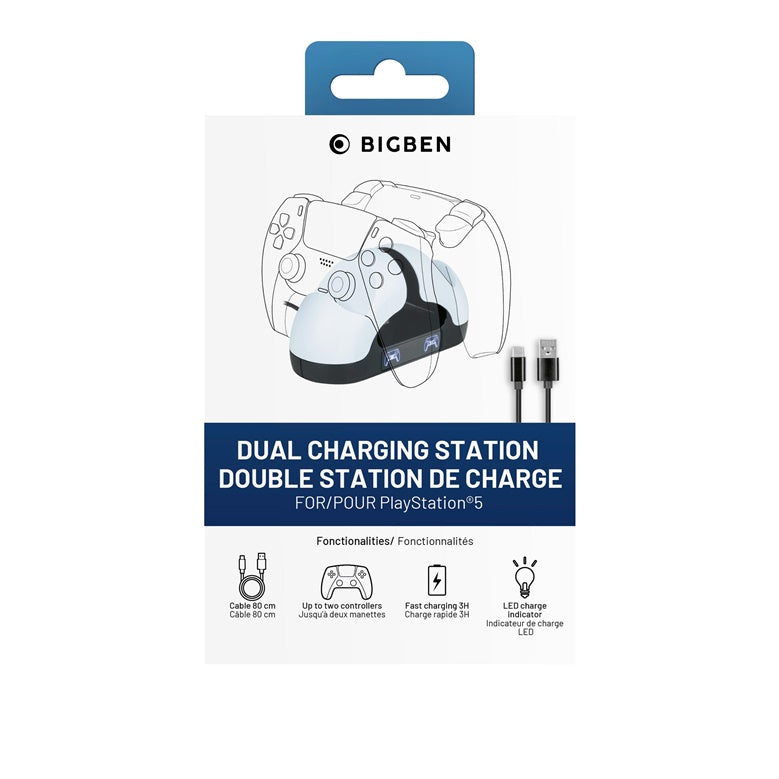 Žaidimų pultas Nacon DUAL CHARGER DUALSENSE, balta/juoda