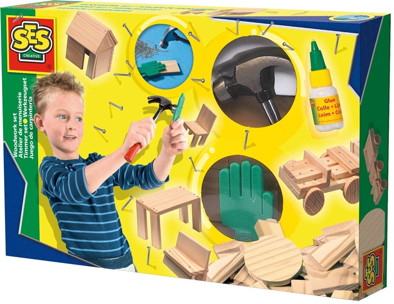 Zestaw do robienia drewnianych figurek SES Creative 00943