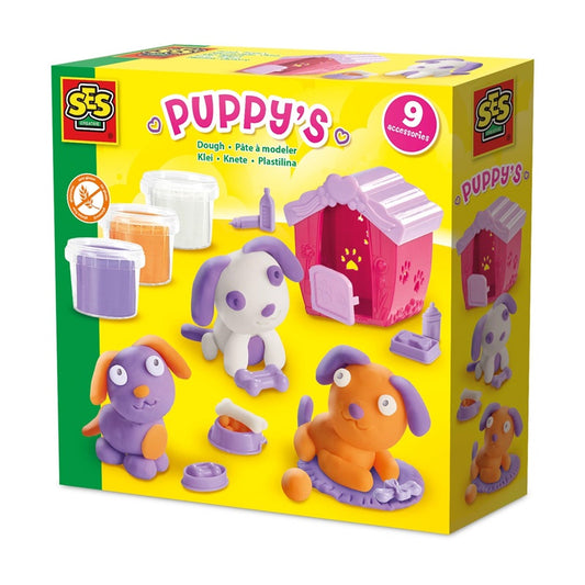 Zestaw z ciastoliną Puppy's z narzędziami SES Creative 00505