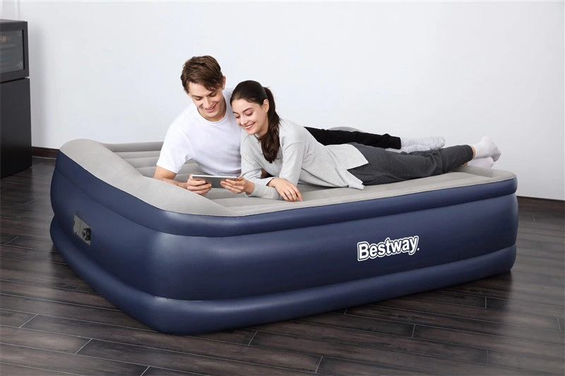 Materac dmuchany Bestway 67614, nieb./szary, 203 x 152 cm