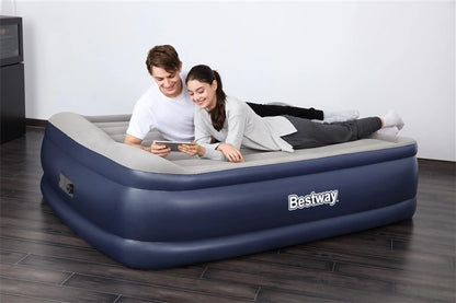 Materac dmuchany Bestway 67614, nieb./szary, 203 x 152 cm