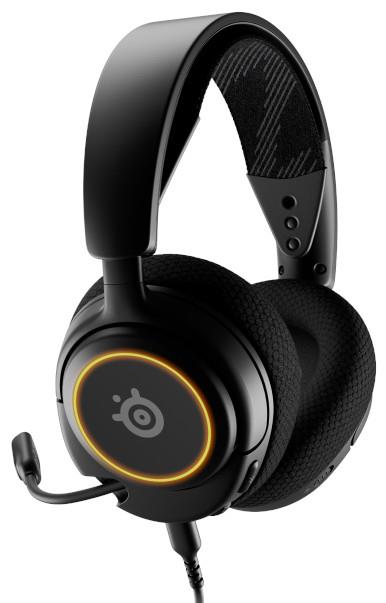 Przewodowe słuchawki gamingowe Steelseries Arctis Nova 3, czarne
