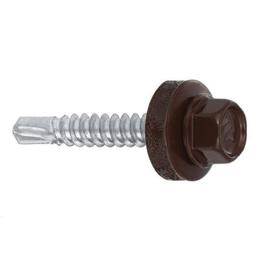 Wkręt samowiercący Wkret-Met WF, RAL8017, 4.8 mm x 19 mm, 250 szt.