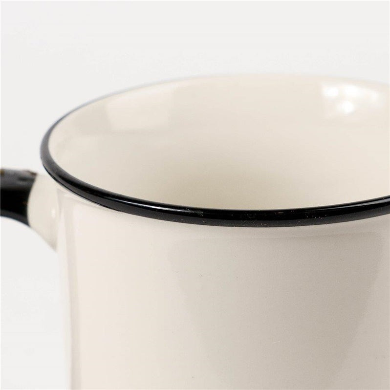 Kubek, biało-czarny, 0.380 l