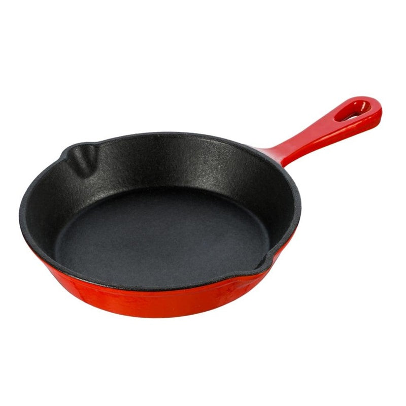 Patelnia żeliwna GRAND FEU FRYP15R, Ø15,5 cm, czerwona