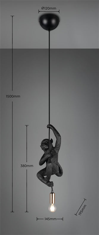 LAMPA WISZĄCA E14 CZARNA