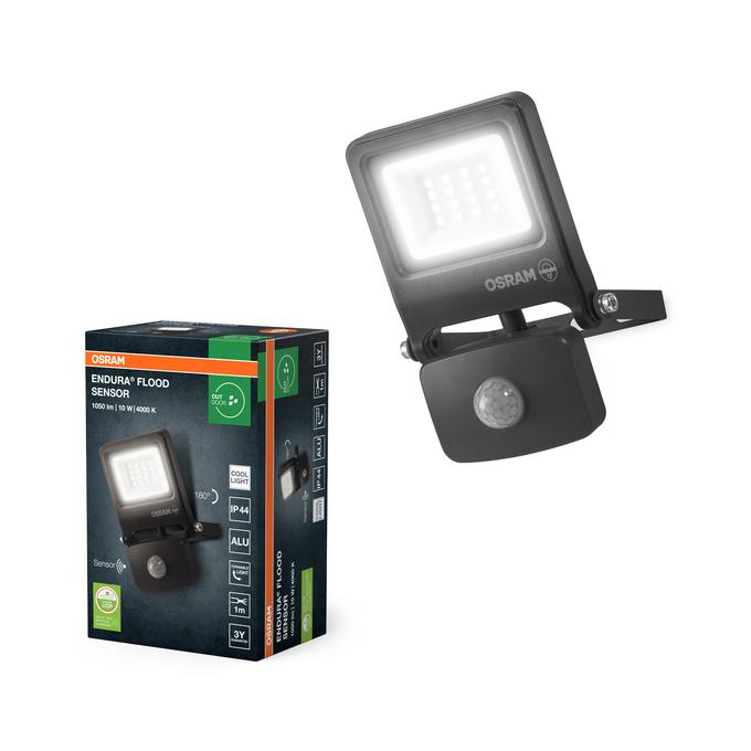 Naświetlacz zewnętrzny LED z czujnikiem 10W 1050LM 4000K