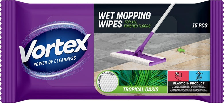 Ściereczka do szczotki myjącej Vortex Tropical Oasi, 15 szt.
