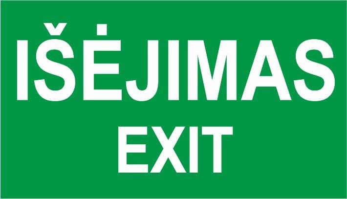 Naklejka wyjście exit 100x180mm