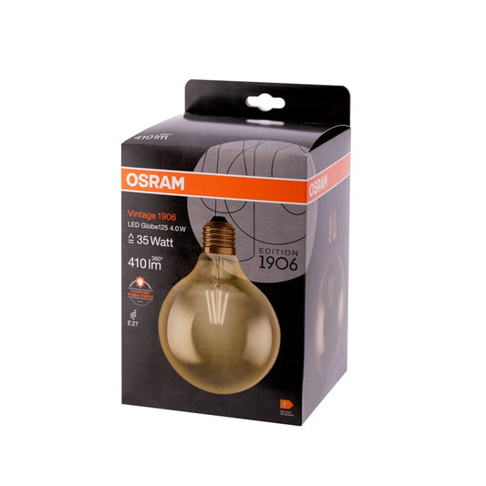 Lemputė Osram LED, G125, E27, 4 W, 410 lm, 2400 K
