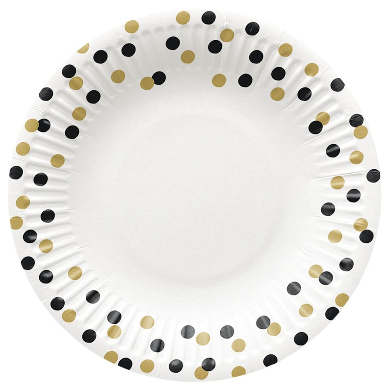 Talerzyki papierowe PAW Confetti, Ø 18 cm, 8 szt.