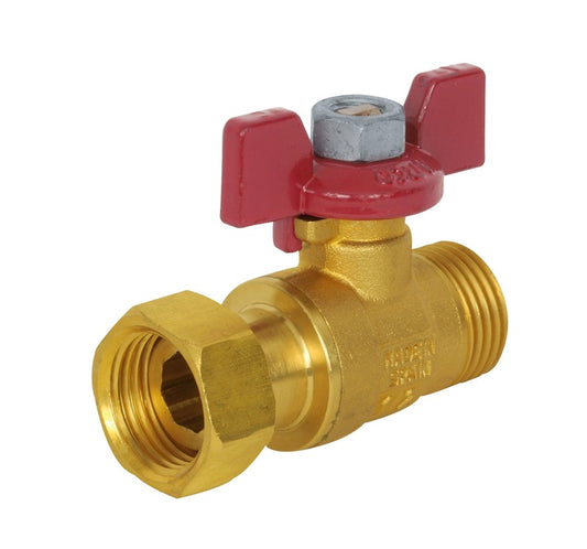 Zawór 02290, 1/2" ze złączem przesuwnym, czerw. uchwyt