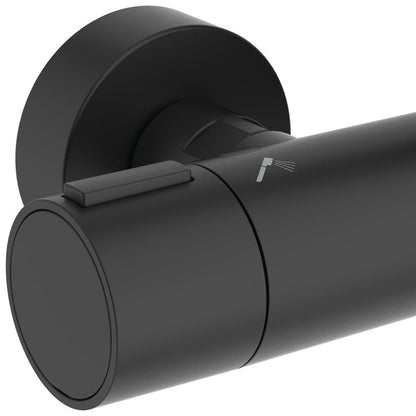 TERMOSTAT KOMPLET NATRYSKOWY ALU+ CZARNY MAT