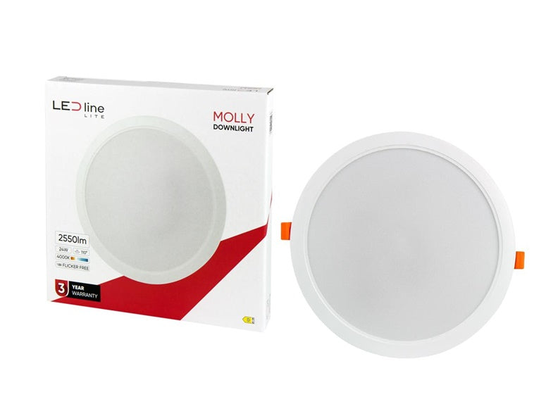 Oprawa wpuszczana LED Line MOLLY, 24W, 4000°K, LED