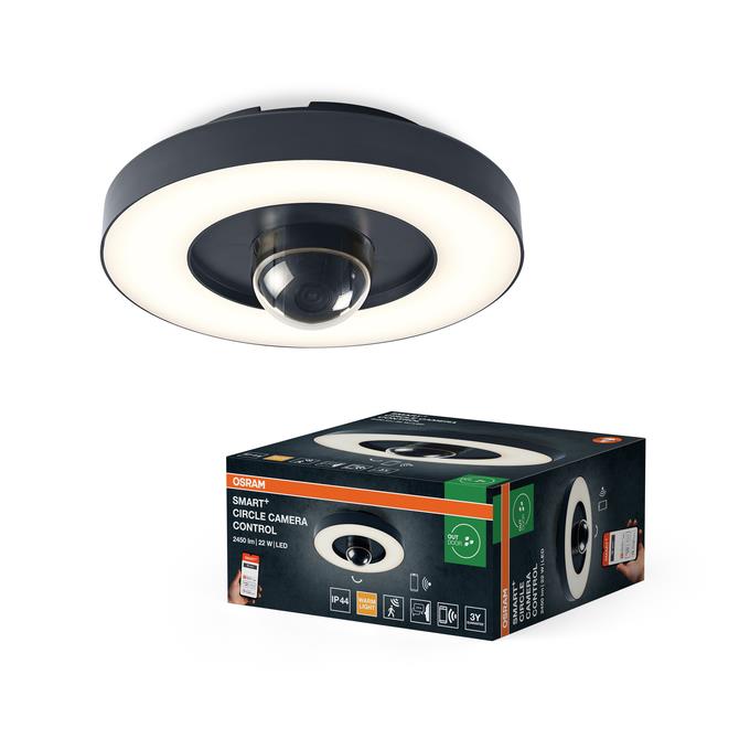 ŠVIESTUVAS LED LAUKO WIFI SU KAMERA 22W IP44