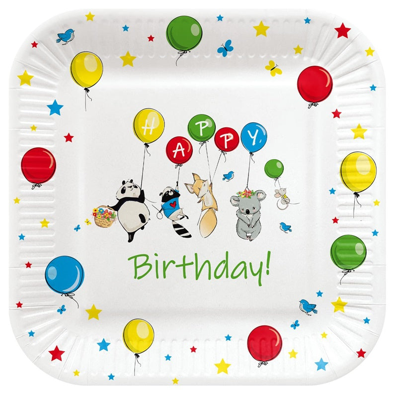 Talerze jednorazowe PAW Balloons, 23 cm, 8 szt.