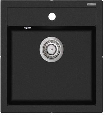 Plautuve Tesa su maišytuvu SQT100-601W-7783 juoda