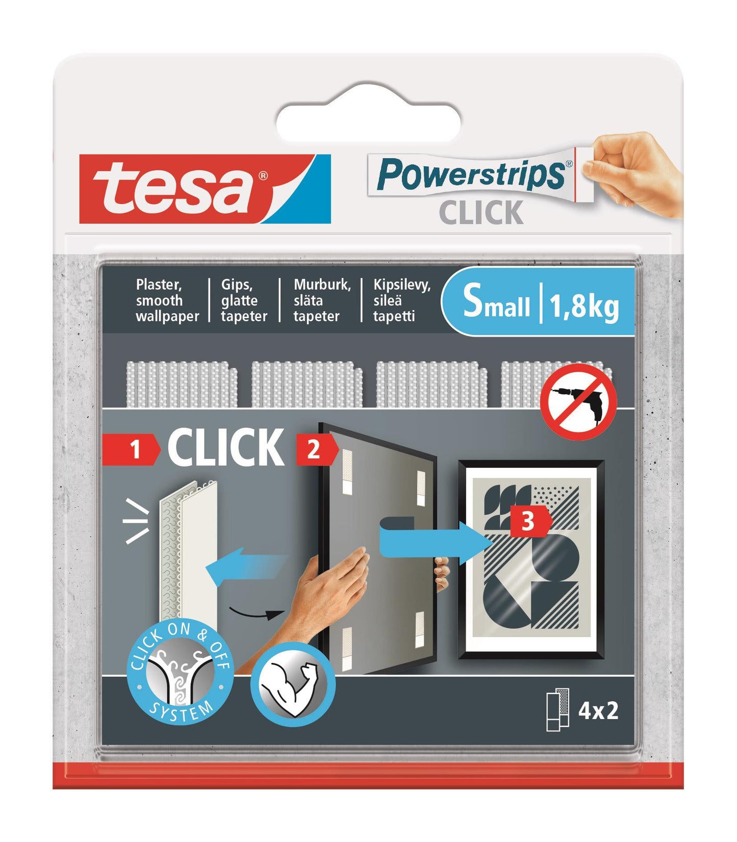 Lipni juostelė Tesa Power-Strips 77720 Dvipusė 0.06 m x 2 cm