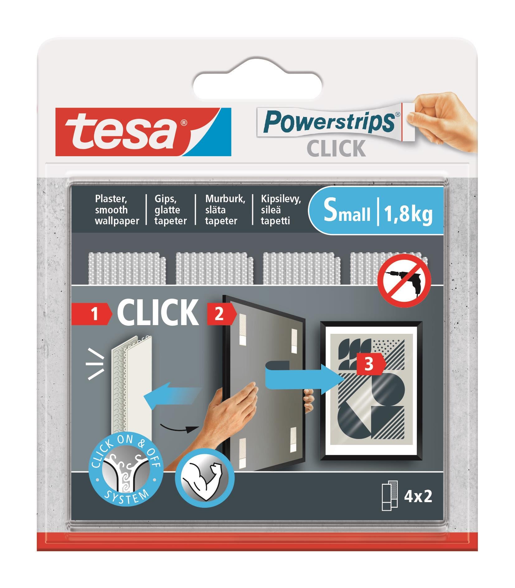 Lipni juostelė Tesa Power-Strips 77720 Dvipusė 0.06 m x 2 cm