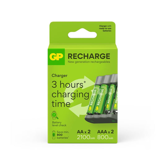 Ładowarka USB GP RECHARGE+2xAA+2xAAA akumulatorki