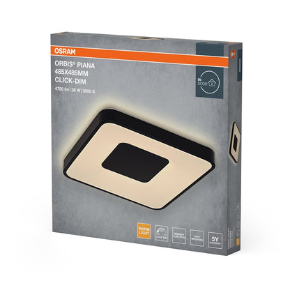 Šviestuvas lubų Osram, LED, 36W, 3000K,2000lm, Ø485, juodas