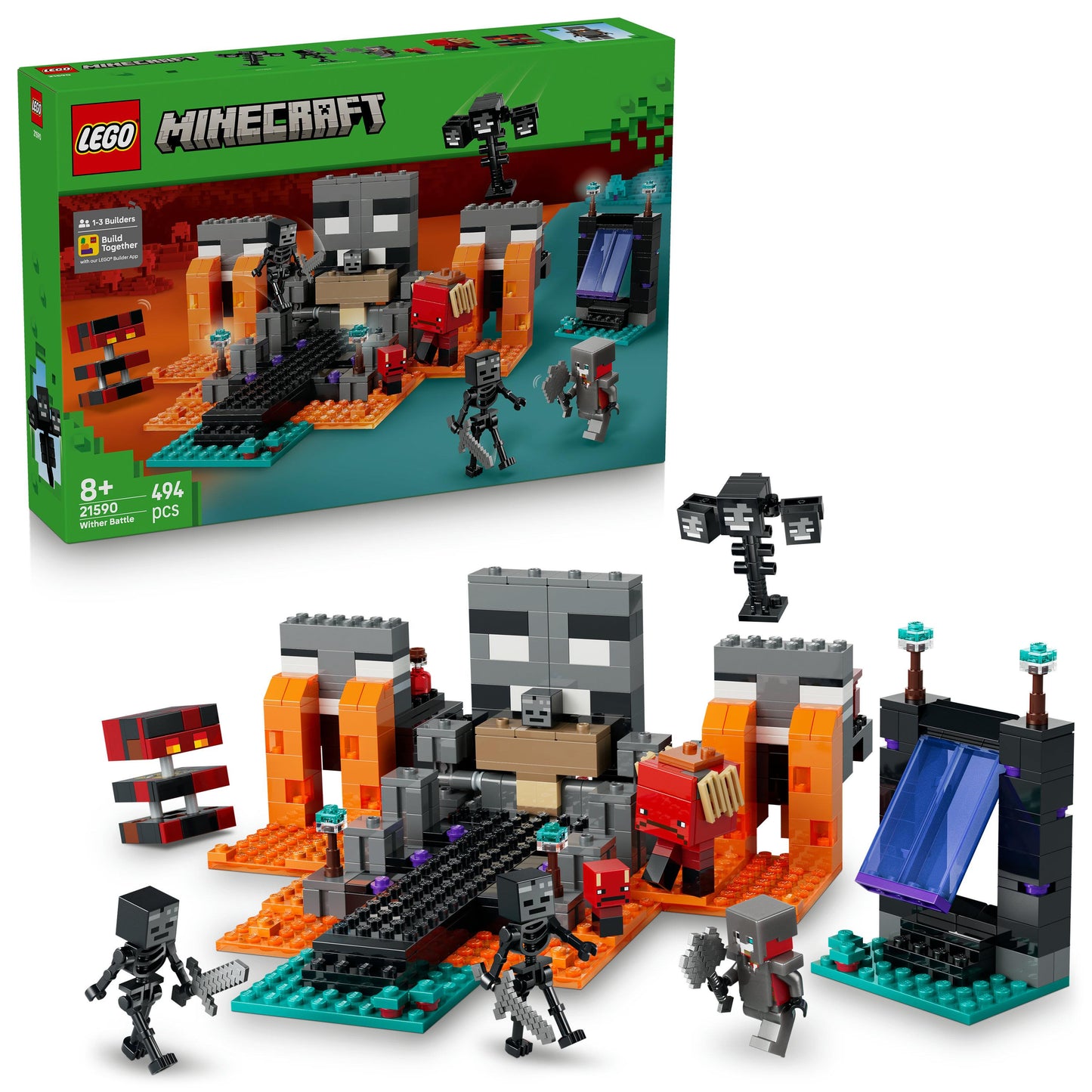 Konstruktorius LEGO® Minecraft Wither Battle 21590, 494 vnt.