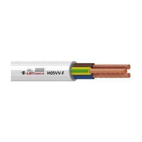 Kabel Lietkabelis H05VV-F, 5 x 4 mm², biały
