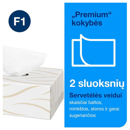 Chusteczki higieniczne TORK PREMIUM, 2-warstwowe, 100 szt.