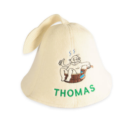 Personalized sauna hat