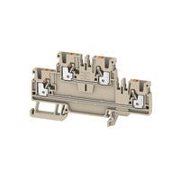 1547610000 Weidmüller A2T 2,5 Zweistock-Durchgangsklemme PUSH IN 2,5mm² 800V 24A, dunkelbeige