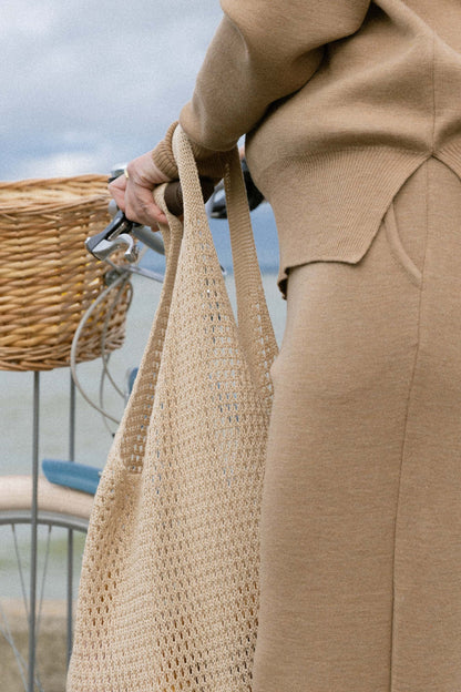 Mare 100% Leinen Sommertasche Sand