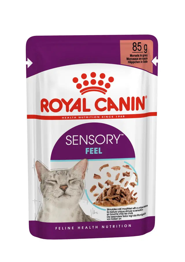 ROYAL CANIN SENSORY™ FEEL Morsels in Gravy - Drėgnas Pašaras Suaugusioms Katėms 12x85g