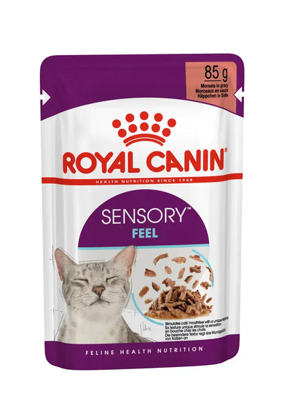 ROYAL CANIN SENSORY™ FEEL Morsels in Gravy - Drėgnas Pašaras Suaugusioms Katėms 12x85g
