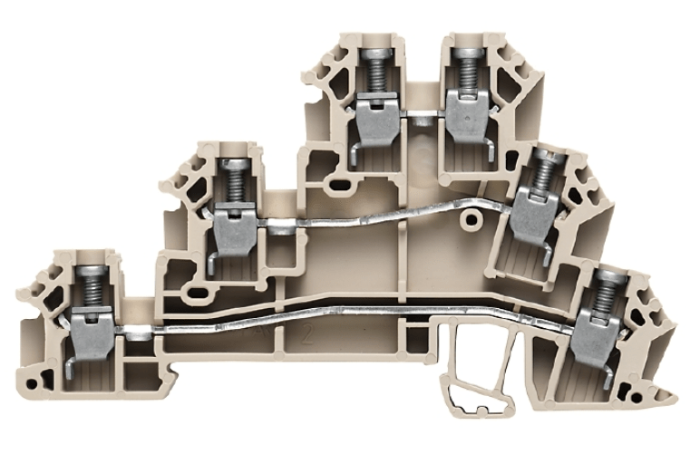 1784180000 DLD 2,5 DB Dreistockklemme 2,5mm², dunkelbeige