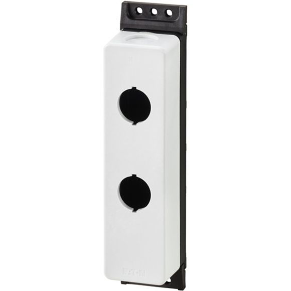 197232 M22-FI2 - Aufputzgehäuse, flach, 2 Montageplätze, M22, grau