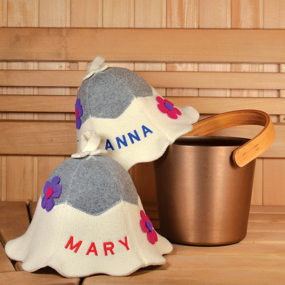 Personalized sauna hat