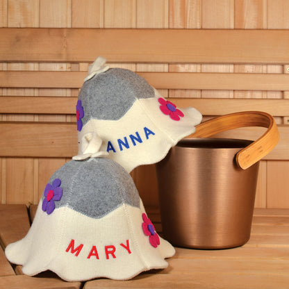Personalized sauna hat