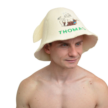 Personalized sauna hat