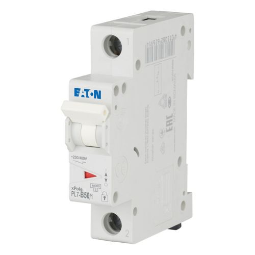 262691 Eaton PL7-B50/1 Miniature Circuit Breaker 50A 1P B