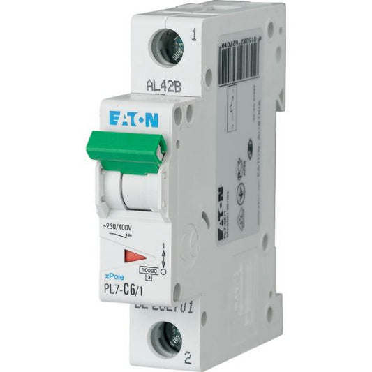 262701 Eaton PL7-C6/1 Miniature circuit breaker 1P C6A 10kA